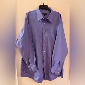 Damon Men's Big & Tall Purple Collared Button Down Dress Shirt